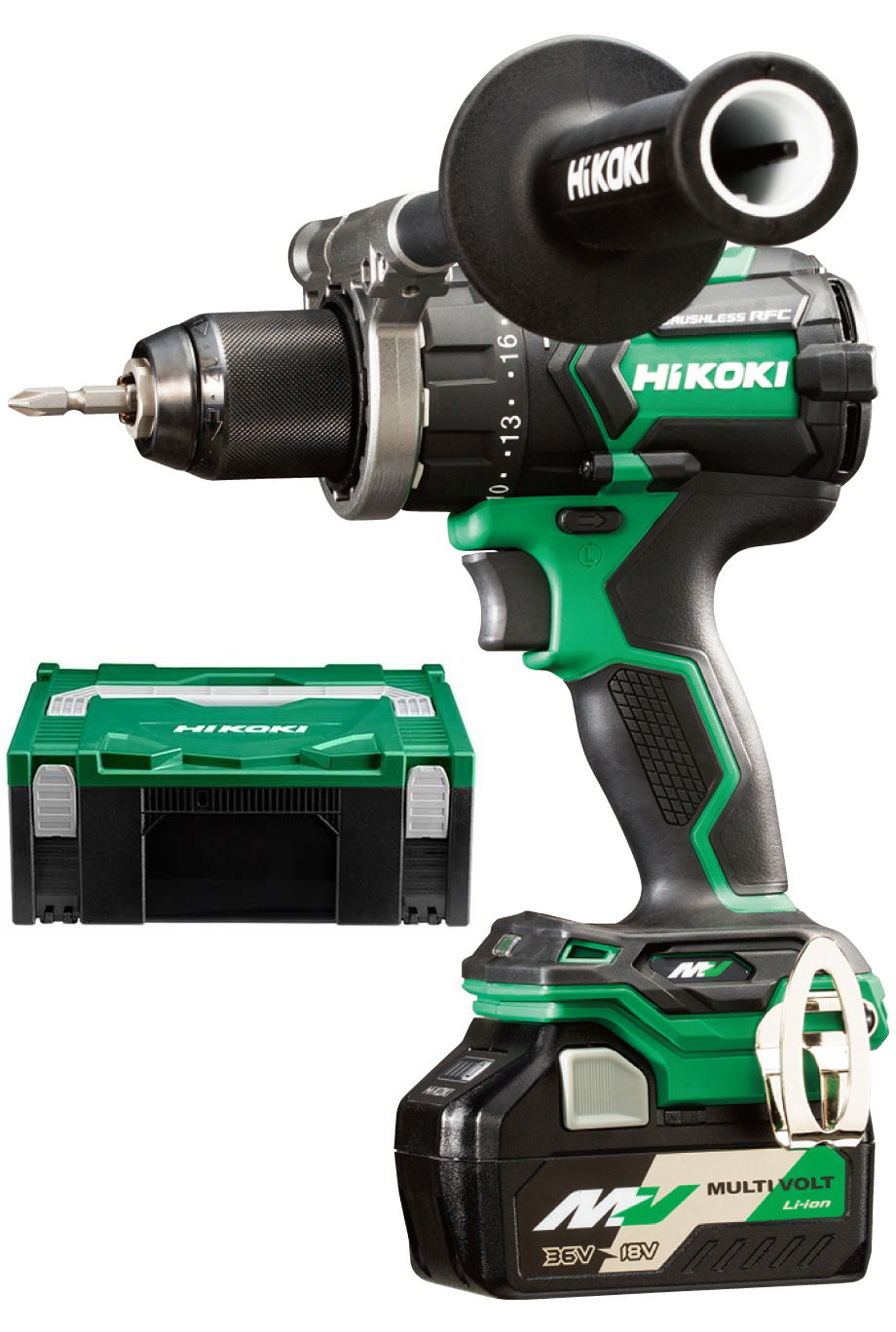 HiKoki DV36DC-WRZ MULTI VOLT akkus ütvefúró-csavarozó (2 x BSL36A18 MULTI VOLT Li-ion akkuval, Hitbox kofferben) termék fő termékképe